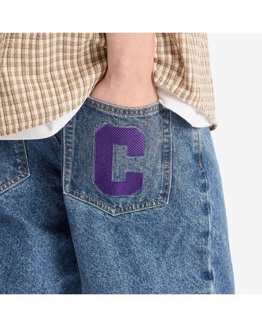 ICECREAM Blue Running Dog Denim Shorts for men