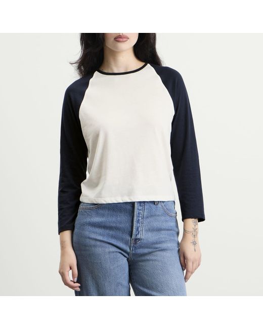 GOOD AMERICAN Blue Raglan T-Shirt