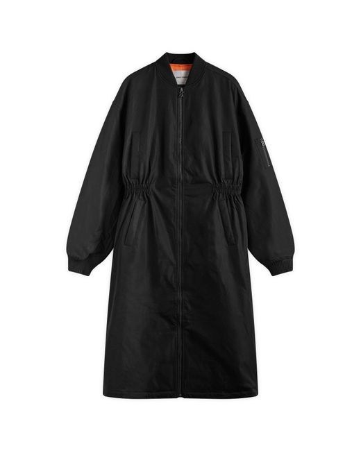 Daily Paper Black Oversized Long Bomber Jacket