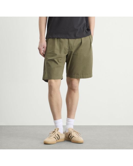 Service Works Green Twill Part Timer Shorts for men