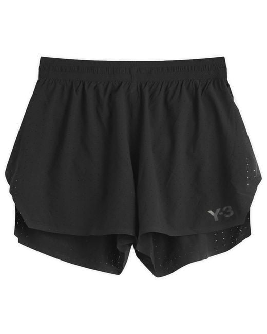Y-3 Black Run Shorts for men