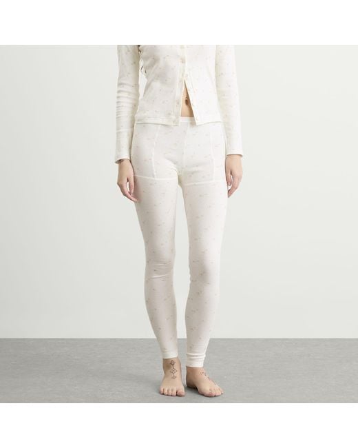 Fruity Booty White Ditsy Floral Legging