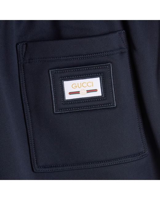 Gucci Blue Tech Nylon Fleece Sweat Pants for men