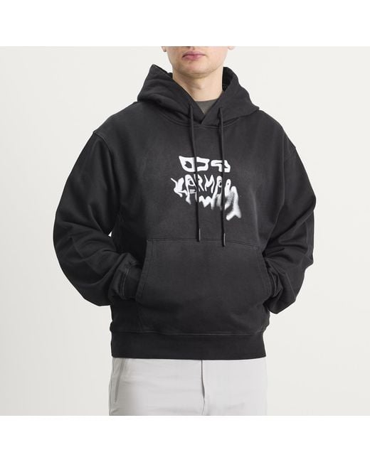 KARMA8A Black Chalk Logo Hoodie for men