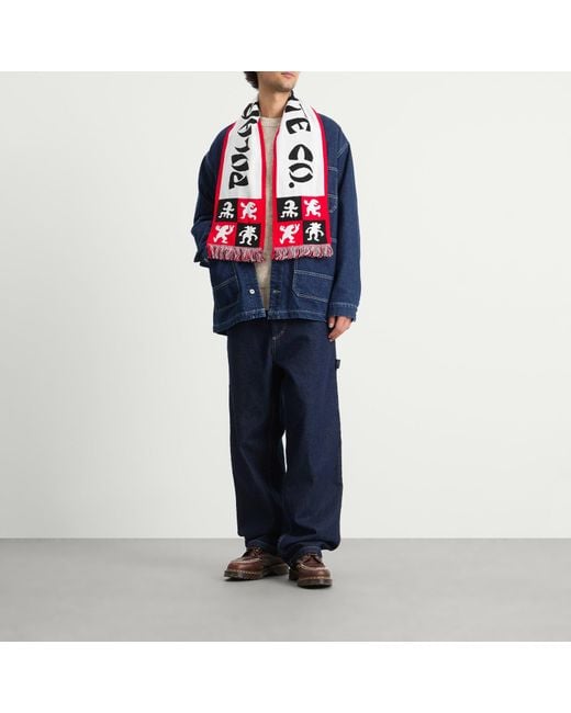 POLAR SKATE Red Checkers Football Scarf for men