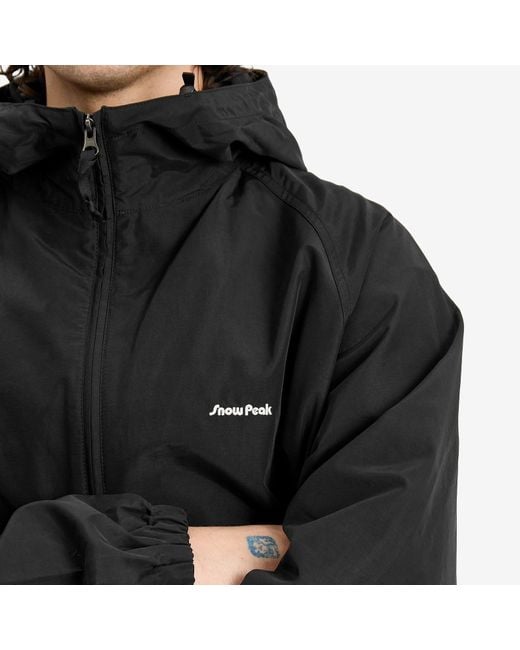 Snow Peak Black Light Mountain Cloth Zip Up Parka Jacket for men