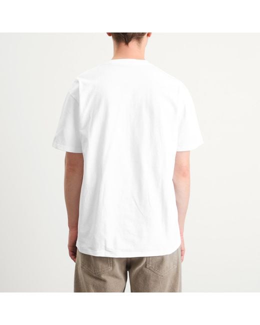 Beams Plus White Pocket T-Shirt for men