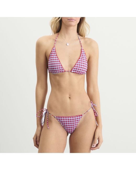 Damson Madder Pink Triangle Bikini Top