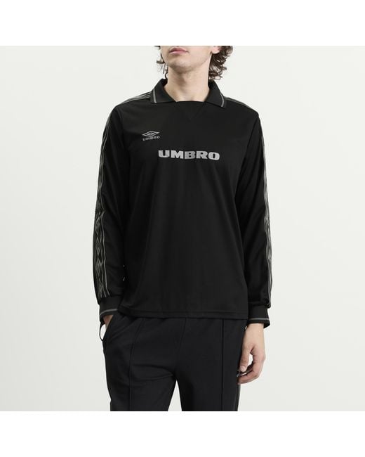 Umbro Black Taped Long Sleeve Jersey for men