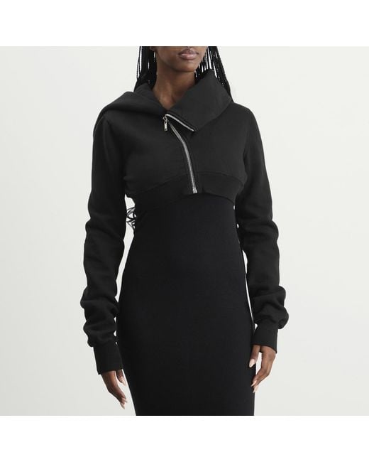 Rick Owens Black Micro Mountain Hoodie
