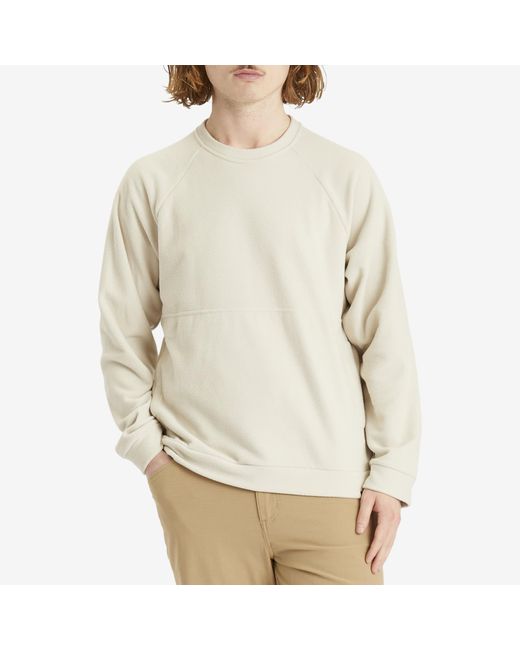 Patagonia White Micro D Crewneck Fleece for men