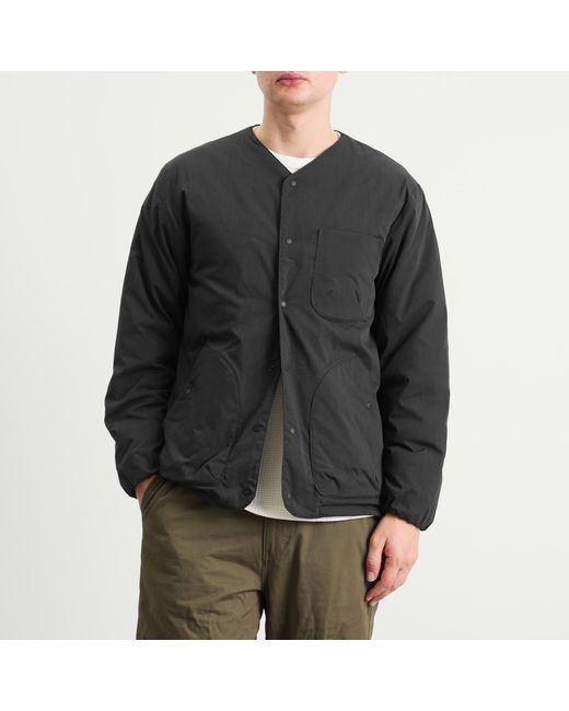 NANGA Black Hinoc Ripstop Inner Down Cardigan for men