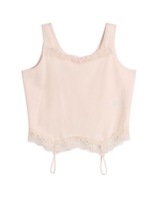 Maison Margiela Pink Mm6 Lace Cami Top