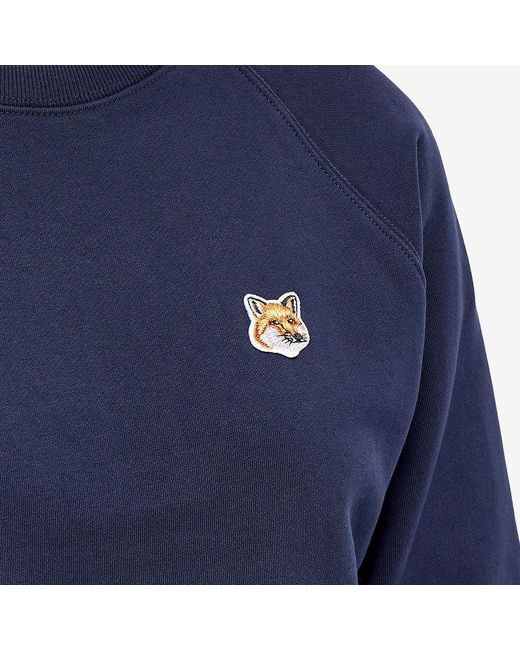 Maison Kitsuné Blue Maison Kitsune Fox Head Patch Adjusted Sweat