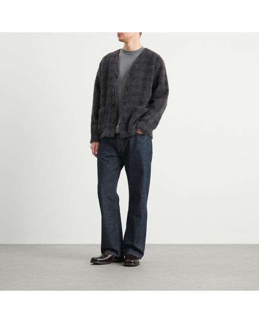 Our Legacy Black Hairy Wool Cardigan for men