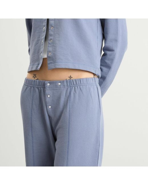 Fruity Booty Blue Cotton Terry Pants