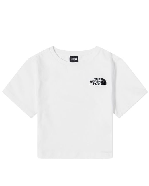 The North Face White Cropped Short Sleeve T-Shirt