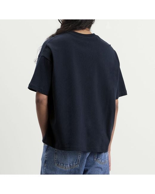 A.P.C. Blue Bruno Applique Logo T-Shirt for men