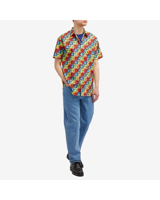 Comme des Garçons Blue X Andy Warhol Short Sleeve Shirt for men