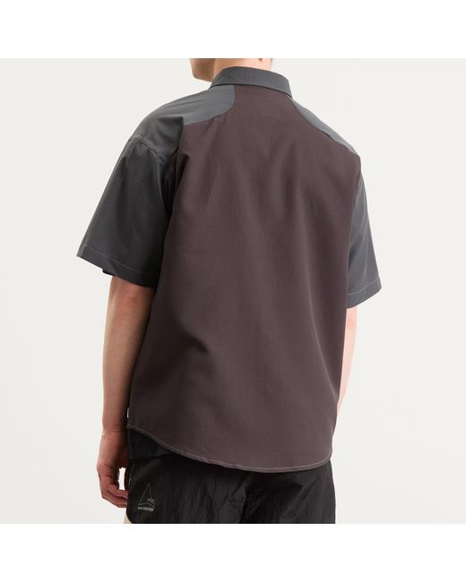 And Wander Black X Roa Breathable Shirt for men