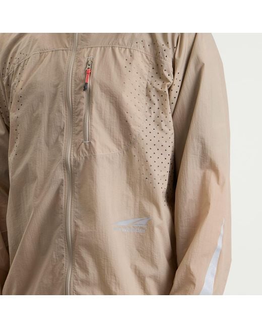 And Wander Brown X Altra Ventilation Wind Jacket for men