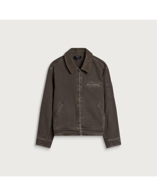 A.P.C. Brown Alexis Blouson Jacket for men