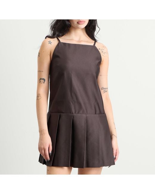 Acne Brown Dary Technical Duchesse Dress
