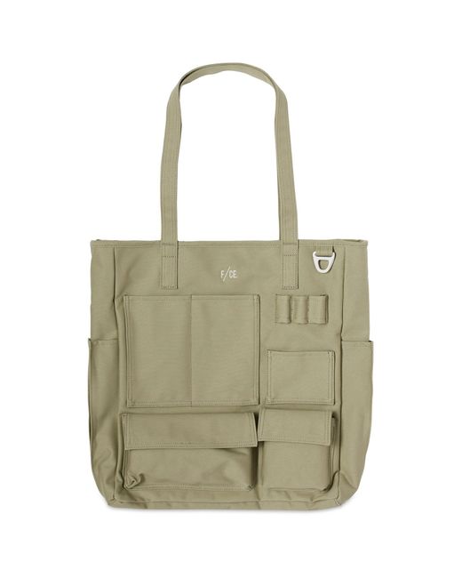 F/CE Green W.R Canvas Pocket Tote Bag for men