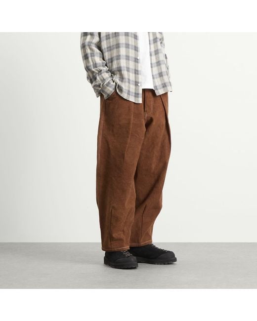 STORY mfg. Brown Canvas Lush Pants for men