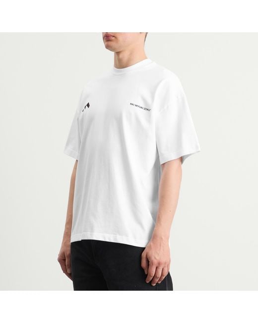 MKI Miyuki-Zoku White Silhouette T-Shirt for men