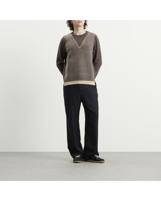 Maison Margiela Gray Fused Knit Sweater for men