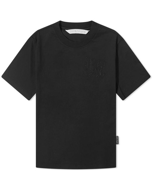 Palm Angels Black Monogram Fitted T-Shirt