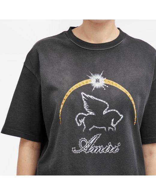 Amiri Crystal Pegasus T-Shirt in Black | Lyst UK