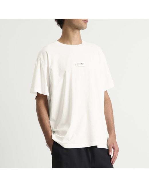 Maison Margiela White Mm6 Logo T-Shirt for men