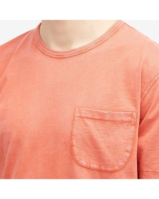 YMC Orange Wild Ones Pocket T-Shirt for men