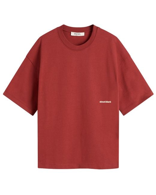 About Blank Red Box Logo T-Shirt for men