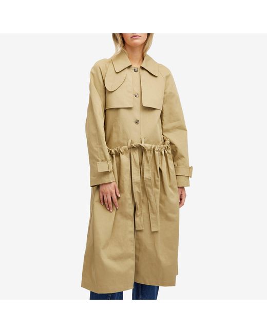 J.W. Anderson Natural Gathered Waist Trench Coat