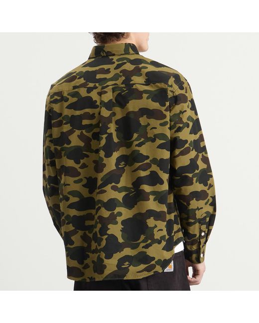 A Bathing Ape Green 1St Camo One Point Shirt for men