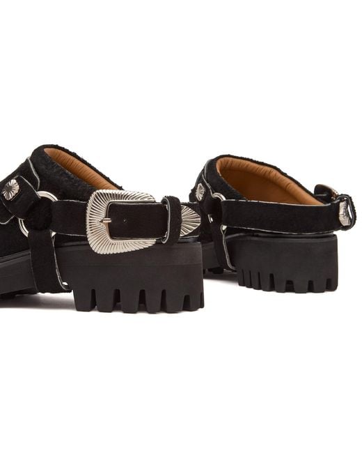 Toga Black Suede Chunky Shoes