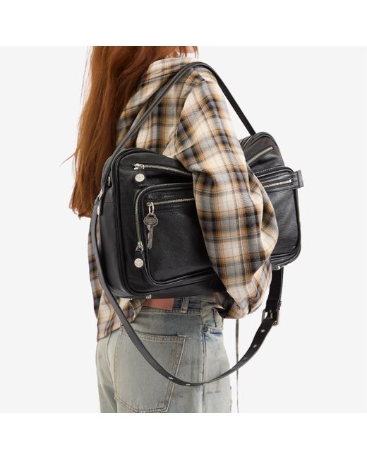 Acne Black Camero Leather Bag Medium