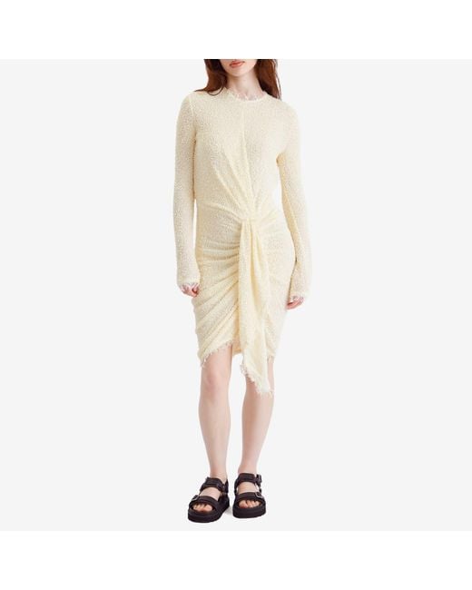 Isabel Marant Natural Ophelie Knitted Wrap Detail Dress