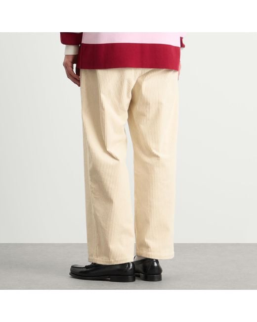 Late Checkout Natural Corduroy Work Trousers for men