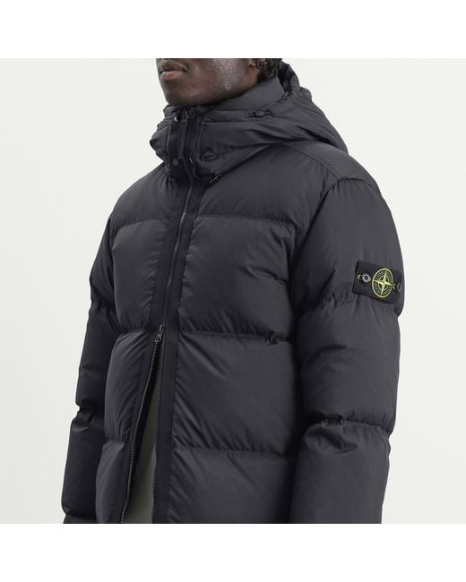Stone Island Black Matt Ripstop Cordura Down Jacket for men