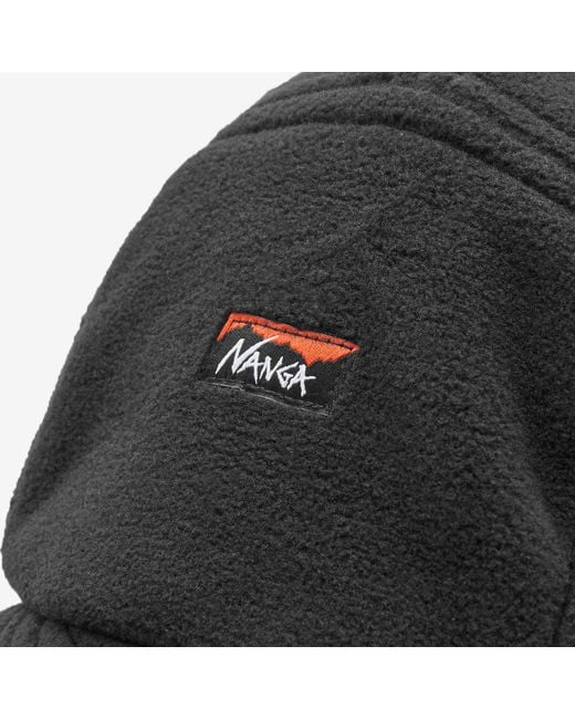 NANGA Black Polartec Ear Flap Cap for men