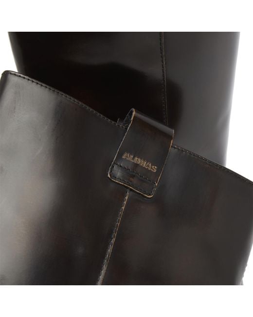 Alohas Black Sajan Vintage Effect Leather Boots