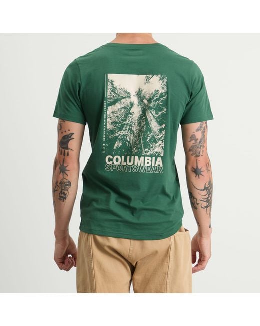 Columbia Green Rapid Ridge Back Graphic T-Shirt Ii for men