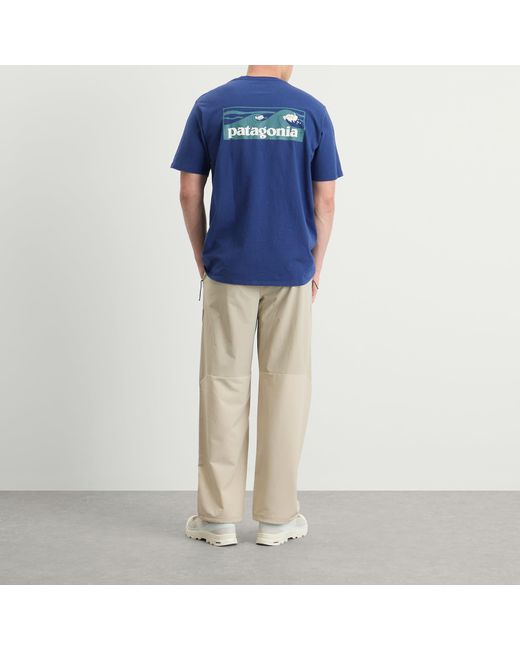 Patagonia Blue Boardshort Logo Pocket Responsibili-Tee for men