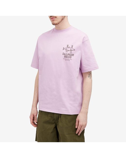 Manastash Pink Citee T-Shirt for men
