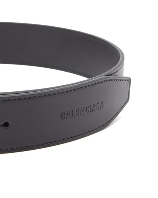 Balenciaga Black Bb Signature Logo Belt for men