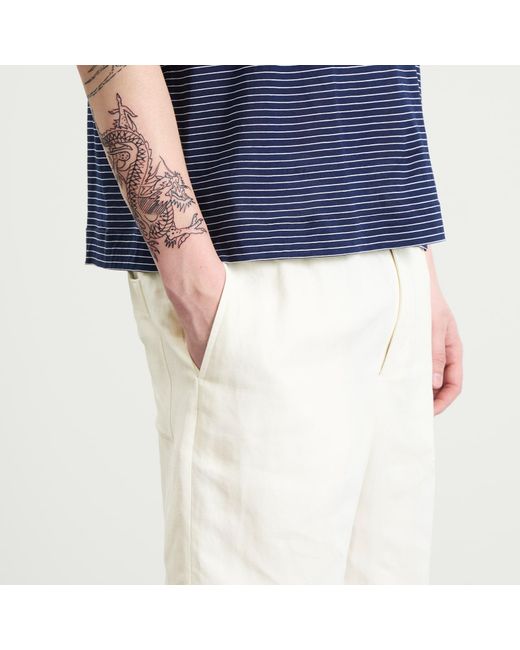 AMI White Elasticated Waist Shorts for men